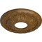 Ekena Millwork Leaf Ceiling Medallion (Canopies up to 4 3/4"), 11 3/8"OD x 3 5/8"ID x 1 1/8"P, Smokey Topaz Crackle CM11LFSTC - alternate 4